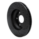 R1 06-16 Buick Lucerne Front Left Drilled & Slotted Black Brake Rotor