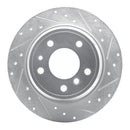 R1 89-95 BMW 525I (USA/Canada) Rear Right Drilled & Slotted Silver Brake Rotor
