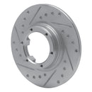 R1 71-83 Renault Lecar Front Left Rear Left Drilled & Slotted Silver Brake Rotor