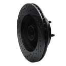 R1 86-92 Jeep Cherokee Front Right Drilled & Slotted Black Brake Rotor