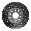 R1 05-18 Audi A3 Quattro Rear Drilled & Slotted Silver Brake Rotor Set