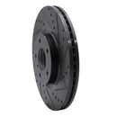 R1 05-23 Infiniti G25 Front & Rear Drilled & Slotted Black Brake Rotor Set