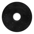 R1 86-88 Ford Bronco Front Right Drilled & Slotted Black Brake Rotor