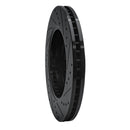R1 09-09 Ford F-150 4WD Front Left Drilled & Slotted Black Brake Rotor