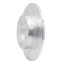 R1 11-16 Mini Cooper Paceman Rear Right Drilled & Slotted Silver Brake Rotor
