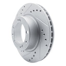 R1 87-95 Porsche 968 Front Left Drilled & Slotted Silver Brake Rotor