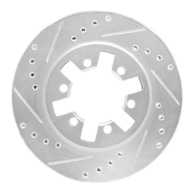 R1 85-12 Nissan NP300 (Mexico) Front Left Drilled & Slotted Silver Brake Rotor