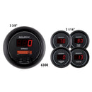 AutoMeter Gauge Kit 5 Pc. 3-3/8in. & 2-1/16in. Elec Speedo Digital Black Dial W/ Red Led