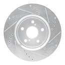 R1 18-22 Toyota C-HR Front Left Drilled & Slotted Silver Brake Rotor