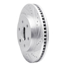 R1 98-99 Cadillac DEVILLE Front Right Drilled & Slotted Silver Brake Rotor