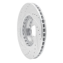 R1 14-20 Acura MDX Front Right Drilled & Slotted Silver Brake Rotor