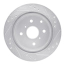 R1 82-85 Toyota Celica Rear Left Drilled & Slotted Silver Brake Rotor