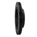 R1 92-95 Mercedes-Benz E420 Rear Right Drilled & Slotted Black Brake Rotor