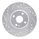 R1 2016-2025 Fiat 124 Spider Rear Left Drilled & Slotted Silver Brake Rotor