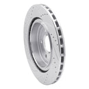 R1 2006-2013 Chevrolet Corvette Rear Right Drilled & Slotted Silver Brake Rotor