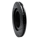 R1 -24 Subaru Forester Front Left Drilled & Slotted Black Brake Rotor