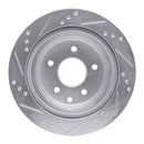 R1 02-25 Infiniti G35 Rear Right Drilled & Slotted Silver Brake Rotor