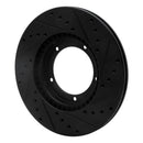 R1 67-88 Porsche 914 Front Left Drilled & Slotted Black Brake Rotor