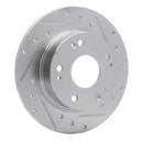 R1 03-07 Honda Accord Front & Rear Drilled & Slotted Silver Brake Rotor Set