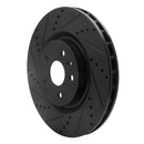 R1 09-17 Buick Regal Front Left Drilled & Slotted Black Brake Rotor