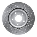 R1 12-25 Chrysler Grand Caravan Front Left Drilled & Slotted Silver Brake Rotor