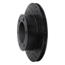 R1 95-04 Toyota 4Runner Front Right Drilled & Slotted Black Brake Rotor