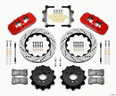 Wilwood AERO4 Rear Kit 14.00 Drilled Red 2007-2011 BMW E90 Series w/Lines