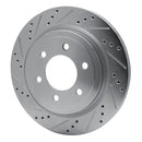 R1 18-21 Ford ExpeditIon Front & Rear Drilled & Slotted Silver Brake Rotor Set