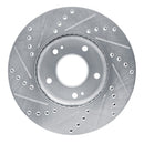 R1 07-10 Kia Rondo (USA) Front Right Drilled & Slotted Silver Brake Rotor