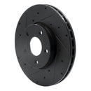 R1 12-18 Ford C-MAX Front Left Drilled & Slotted Black Brake Rotor