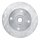 R1 65-74 Volkswagen Type 3 Sedan Front Right Drilled & Slotted Silver Brake Rotor