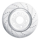 R1 14-16 Maserati Ghibli Rear Drilled & Slotted Silver Brake Rotor Set