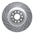 R1 06-13 Audi S3 Front Drilled & Slotted Silver Brake Rotor Set
