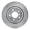 R1 95-03 BMW Z8 Rear Left Drilled & Slotted Silver Brake Rotor