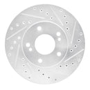 R1 89-96 Nissan 300ZX Front & Rear Drilled & Slotted Silver Brake Rotor Set