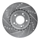 R1 04-11 Mitsubishi Endeavor Front Right Drilled & Slotted Silver Brake Rotor