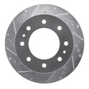 R1 11-25 Chevrolet Silverado 2500 HD Front & Rear Drilled & Slotted Silver Brake Rotor Set