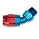 Russell Performance -12 AN Red/Blue 90 Degree Swivel Dry Sump Hose End (-6 Port 7/8in-14 Thread)