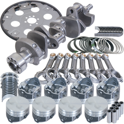 Eagle Chevy 305 1Pc 3.480in Crank 5.700in I-Beam Rods 3.796in Pistons 168 Tooth FP Balanced Assembly