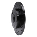 R1 93-05 Ford Taurus (Excl SHO) Rear Right Drilled & Slotted Black Brake Rotor