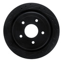 R1 05-13 Cadillac XLR Front & Rear Drilled & Slotted Black Brake Rotor Set