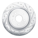 R1 13-20 Ford Escape Rear Drilled & Slotted Silver Brake Rotor Set