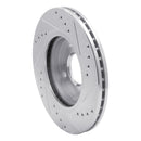 R1 11-19 Ford Fiesta Front Drilled & Slotted Silver Brake Rotor Set