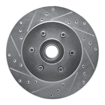 R1 93-96 Dodge DAKOTA RWD Front Left Drilled & Slotted Silver Brake Rotor