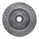 R1 93-96 Dodge DAKOTA RWD Front Left Drilled & Slotted Silver Brake Rotor