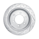 R1 78-82 Nissan 720 DATSUN Front Right Drilled & Slotted Silver Brake Rotor