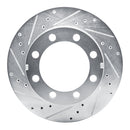 R1 77-93 Chevrolet V3500 Front Drilled & Slotted Silver Brake Rotor Set