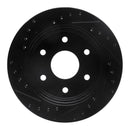 R1 88-00 Cadillac Escalade Front Drilled & Slotted Black Brake Rotor Set