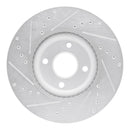 R1 18-22 Ford Ecosport Front Right Drilled & Slotted Silver Brake Rotor