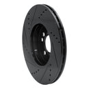 R1 07-15 Mini Cooper (Excl Clubman) Front Right Drilled & Slotted Black Brake Rotor